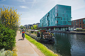 Our Mile End campus is set alongside the beautiful Regent's Canal.