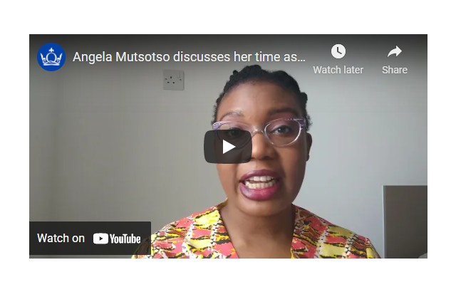 A YouTube still featuring Queen Mary Global Policy Institute Policy Associate Angela Mutsotso.