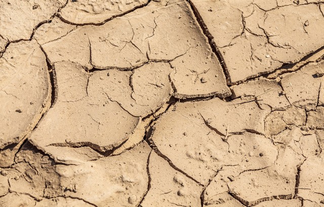 Parched earth caused by climate change