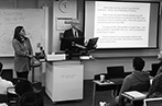 Professor Charles Goodhart giving a lecture to Banking and Finance Students