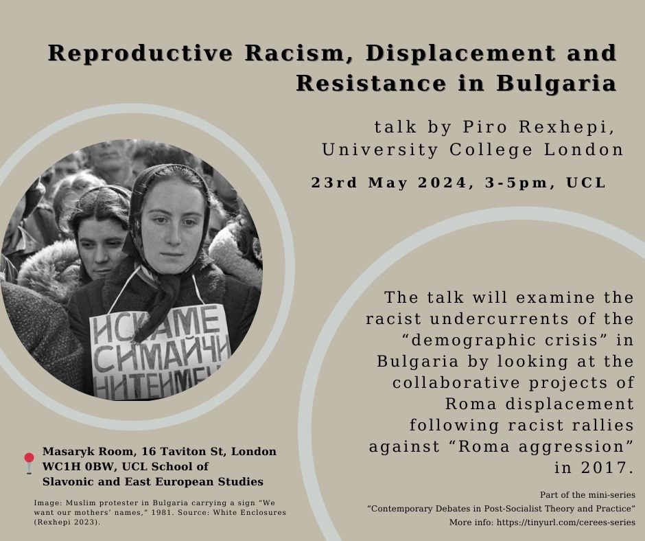 Reproductive Racism, Displacement and Resistance in Bulgaria