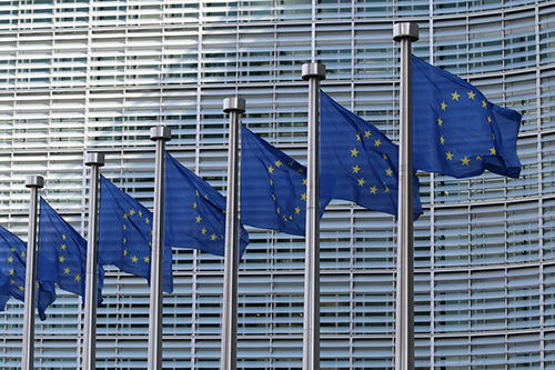 EU Flags at the European Commission