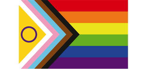 Intersex inclusive pride progress flag