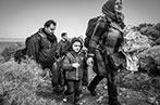A family seeking refuge after fleeing war