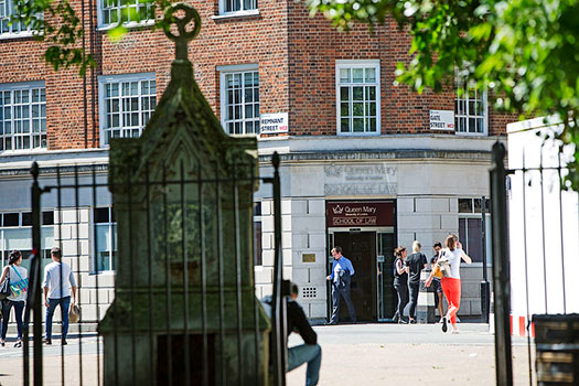 Front of the Centre for Commercial Law Studies from the gate in Lincoln's Inn Fields