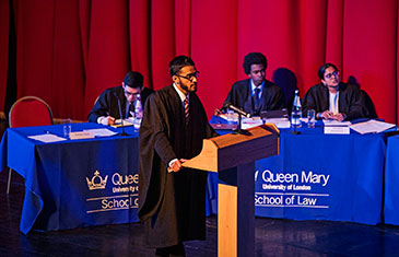 Students taking part in the George Hinde Moot Final 2018