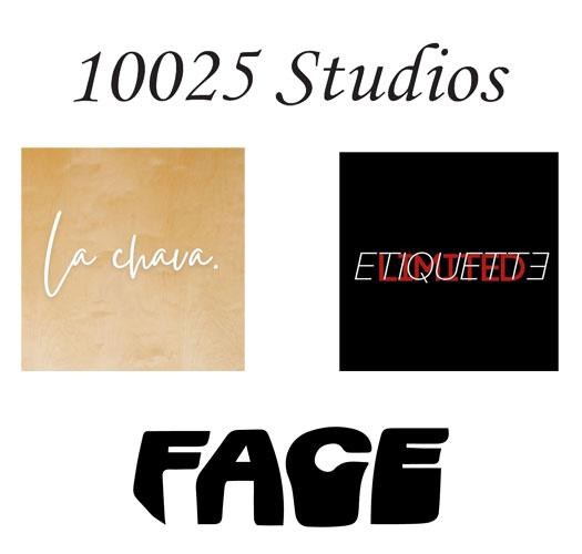 10025 Studios, la chava, Etiquette, Face logos