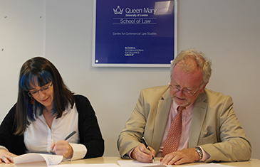 Dr Costanza Russo (IRE) and Roger McCormick (CCP) signing their three year partnership agreement 