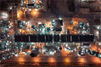 Refinery crude oil and gas plant at night