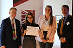 Dafni Eirini Melitsi holding her Maritime Master’s Competition award