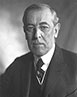 Woodrow Wilson in 1919 black and white portrait