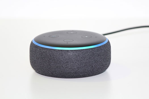 An Amazon Echo device