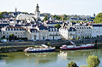 Boats on the river in Angers, France.