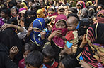 A group of Rohingyan women and children refugees.