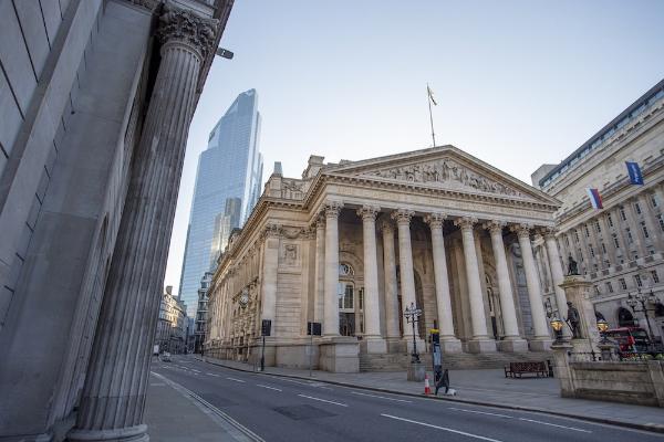 The Royal Exchange and the 122 Leadenhall Street skyscraper, City of London