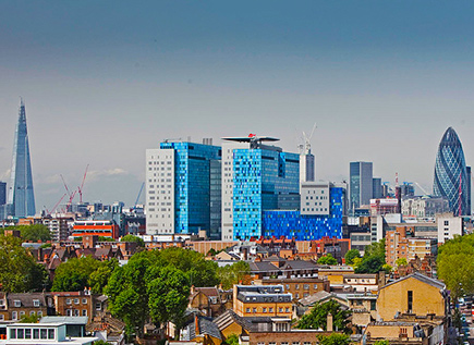 The skyline of the City of London from Stay QM.
