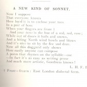 Reprint of a block of poetry text from a poem called a new kind of sonnet
