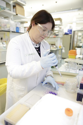 a student working in a lab
