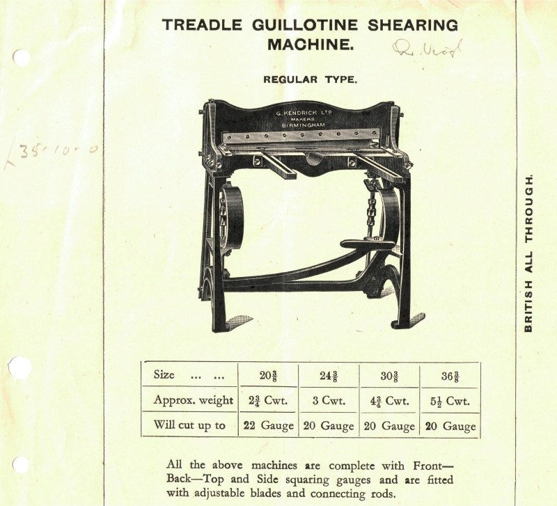 Advert for a shearing machine