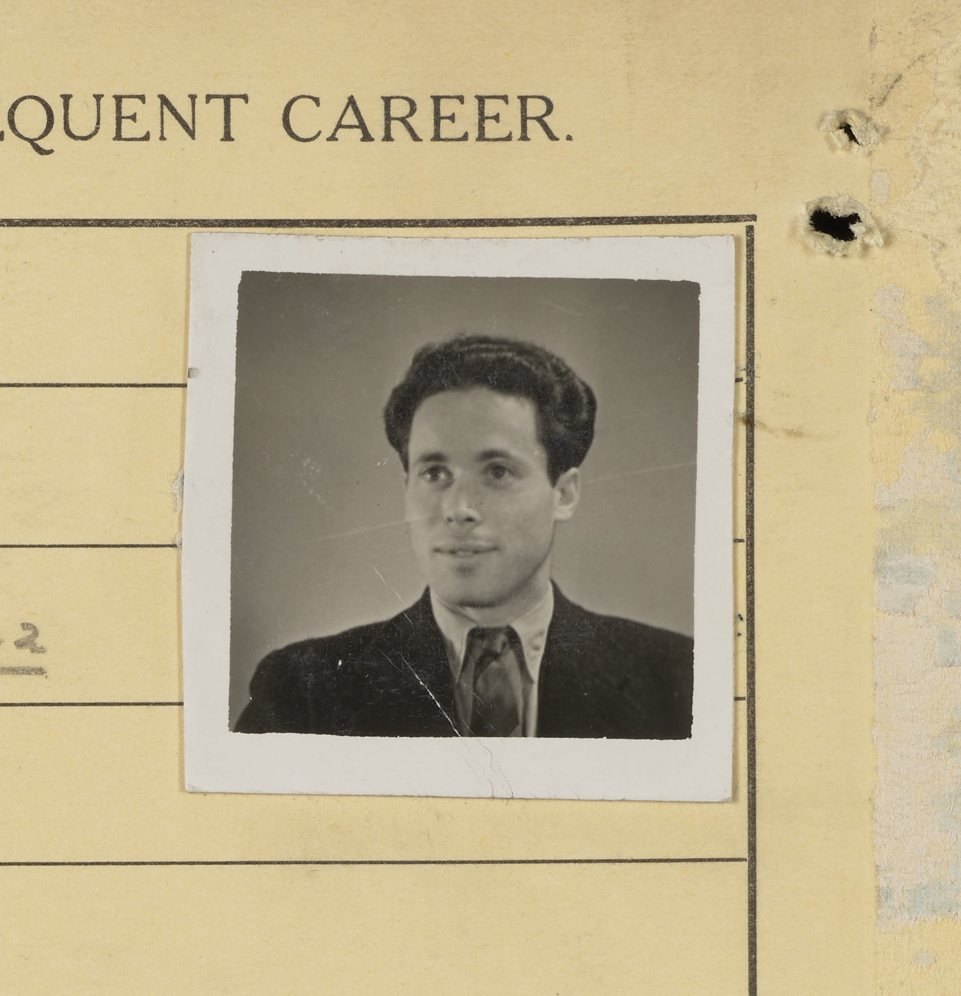 Rewald student card closeup