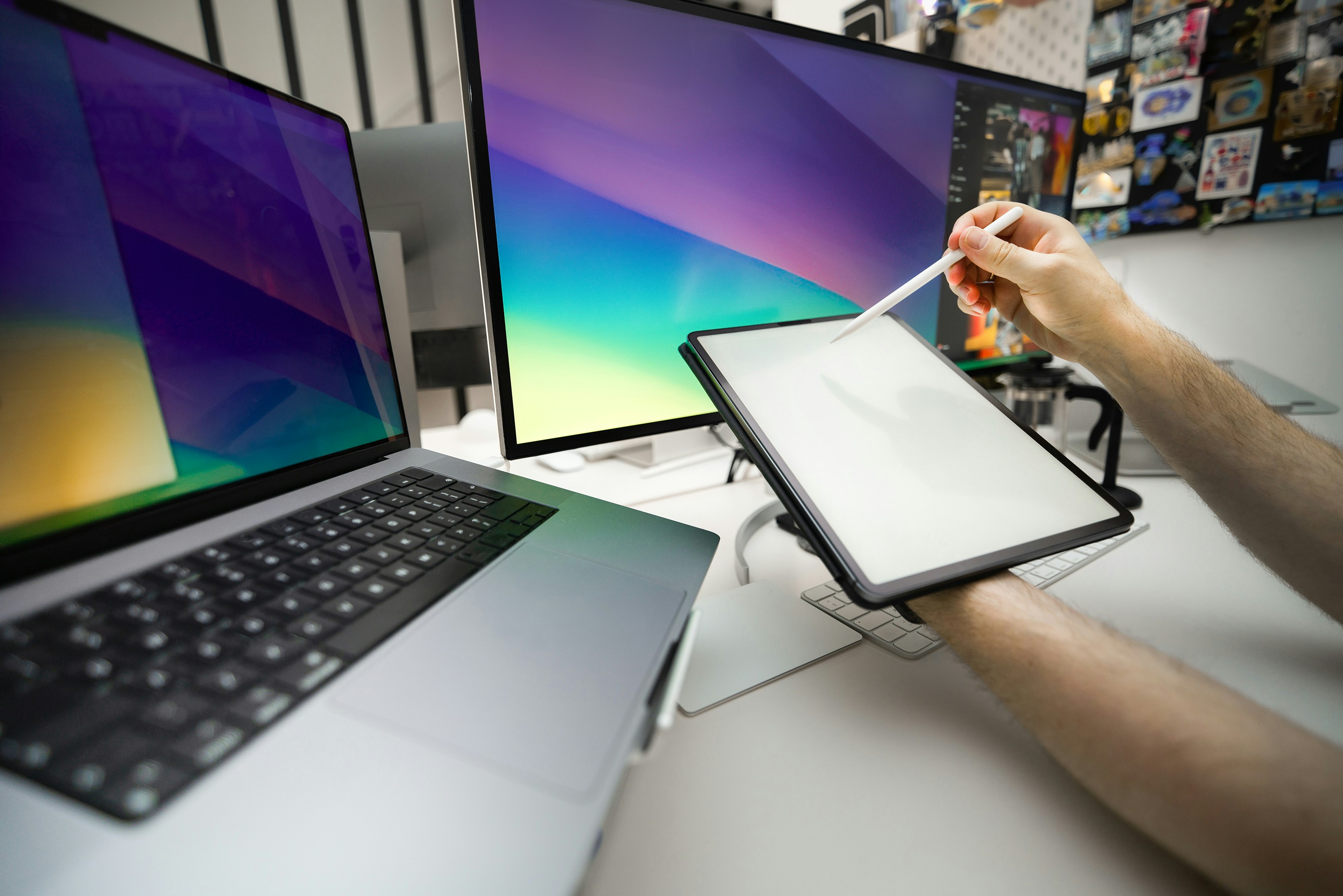 three computers
