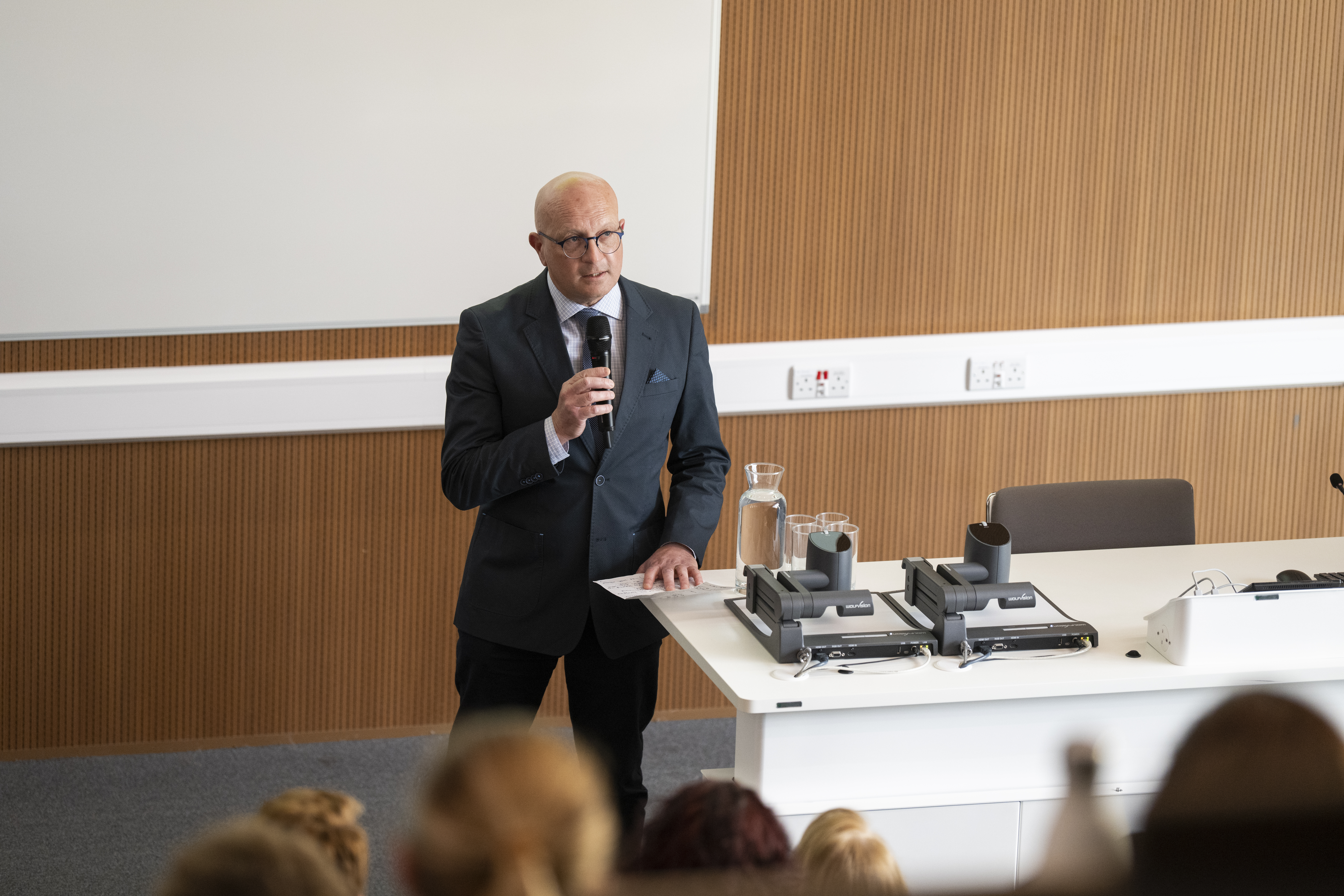 Man delivering a lecture