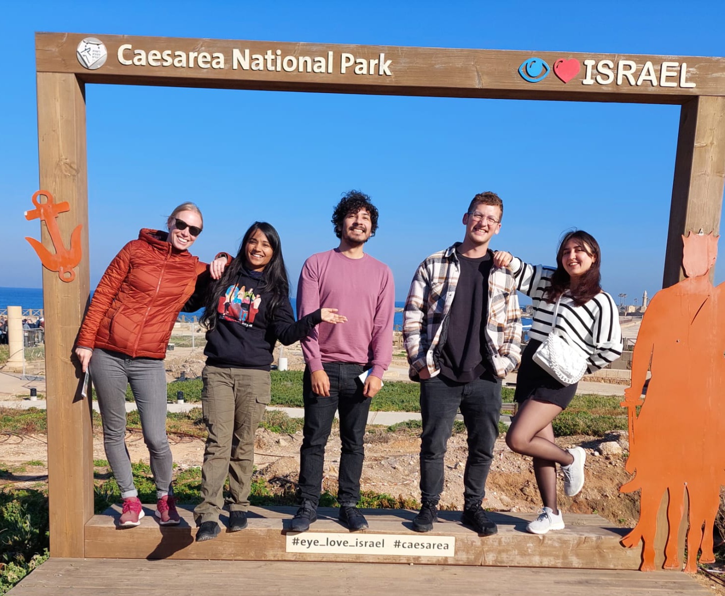 PhD student Lian Cottrell at Caesarea National Park, Israel