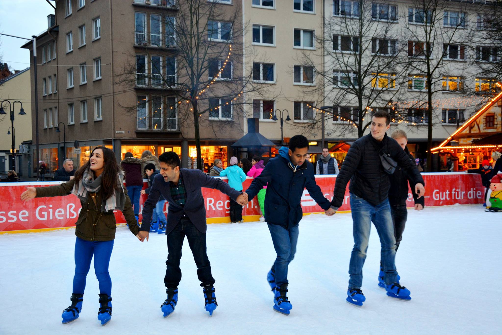 Students iceskating 