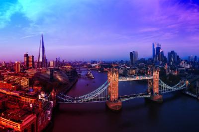London skyline over Tower Bridge