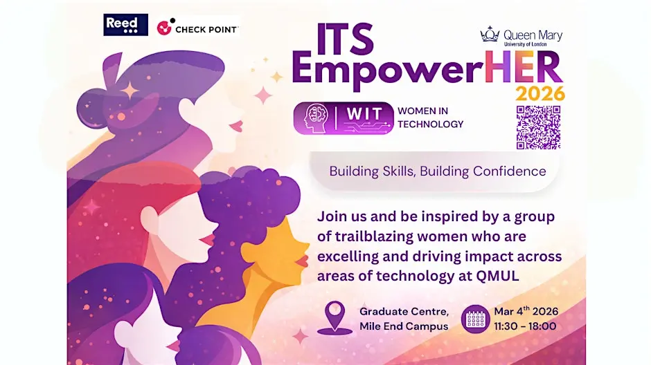 A poster promoting ITS EmpowerHER event