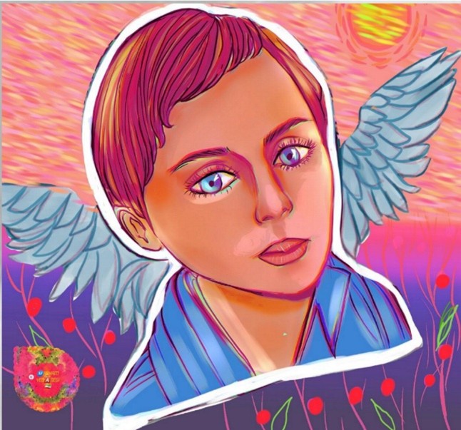 A portrait of Maryam Mirzakhani created by Queen Mary Mathematics students
