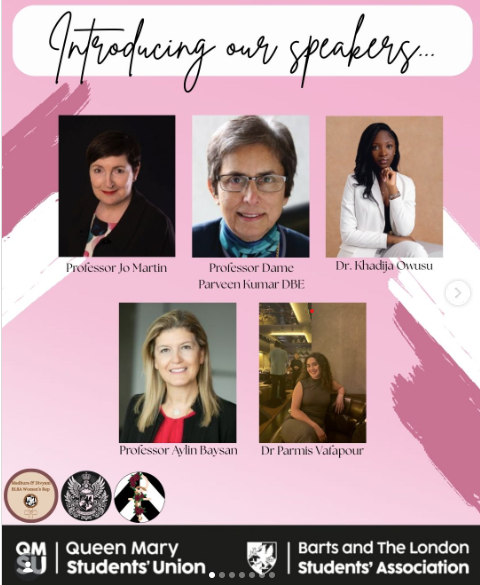 An image of panel to appear on Women in healthcare talk and networking event
