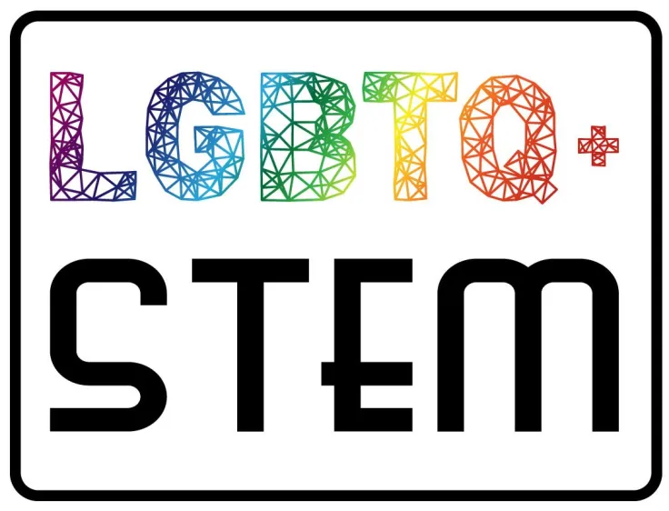 A image of the logo for LGBTQIA+ STEM