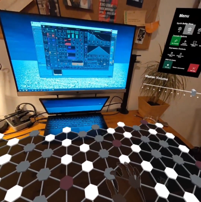 Showcase of a music application using mixed reality