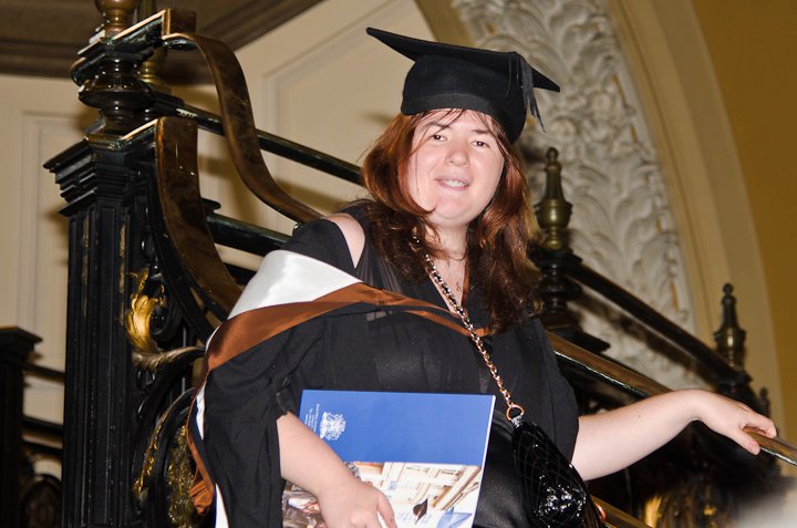Photo of alumna, Madeleine Levy, at her graduation