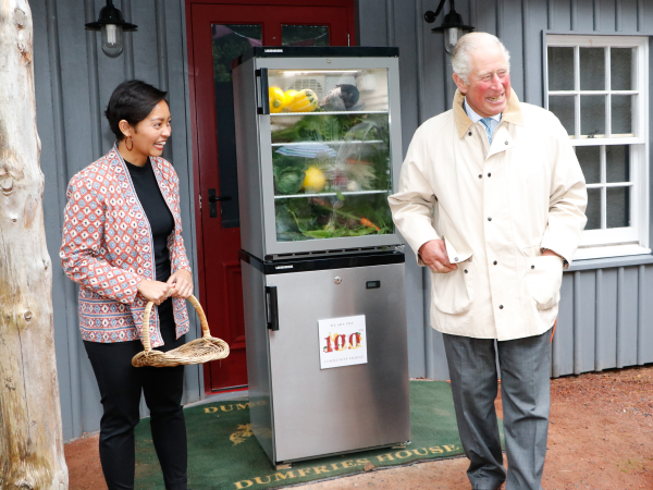 Photo of alumna, Kana Alam with His Royal Highness, the Prince of Wales