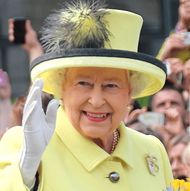 Queen Elizabeth II waving