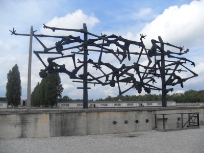 Holocaust memorial sculpture at the Dachau concentration camp