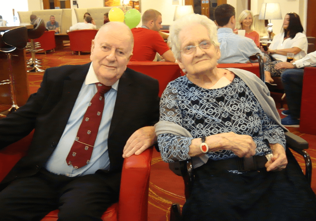 William and Pamela Boulton celebrating their Diamond wedding anniversary in 2015.