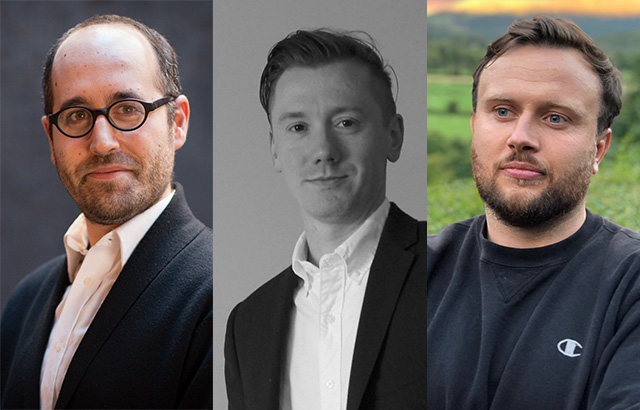 Daniel Lee, Andy Willimott and Will Bowers will join Queen Mary in September 2019.