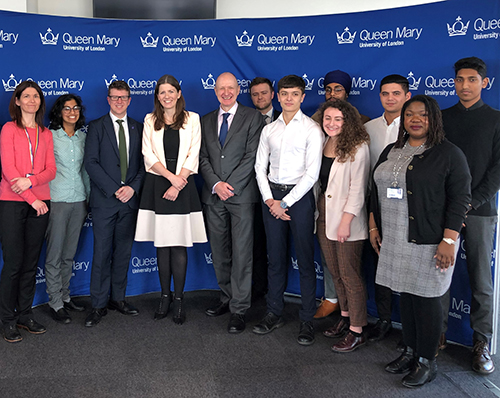 Participants and coordinators of the Degree Apprenticeship in Social Change meet with Michelle Donelan MP