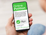 Signing an online petition via mobile