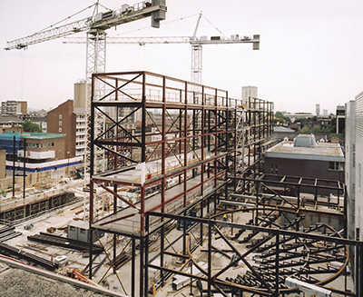 Early construction of Blizard building