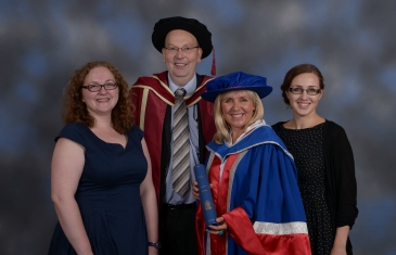 Lucy Hawking with Professor Peter McOwan and the QMUL Public Engagement team