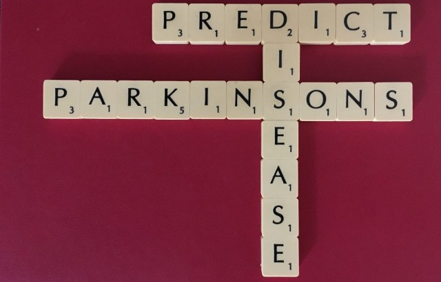 Scrabble tiles showing 'Predict Parkinson's Disease'