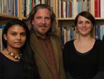 (L-R) NGO Clinic members: Ishani Chandrasekara; Stefano Harney; Emma Dowling