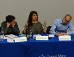 Liz Kendall MP (Centre) and Duncan O'Leary Demos (Right) 