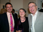 Lord Peston with his wife Helen and son Robert in 2010