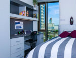 A bedroom in Queen Mary's Aspire Point accommodation in Stratford