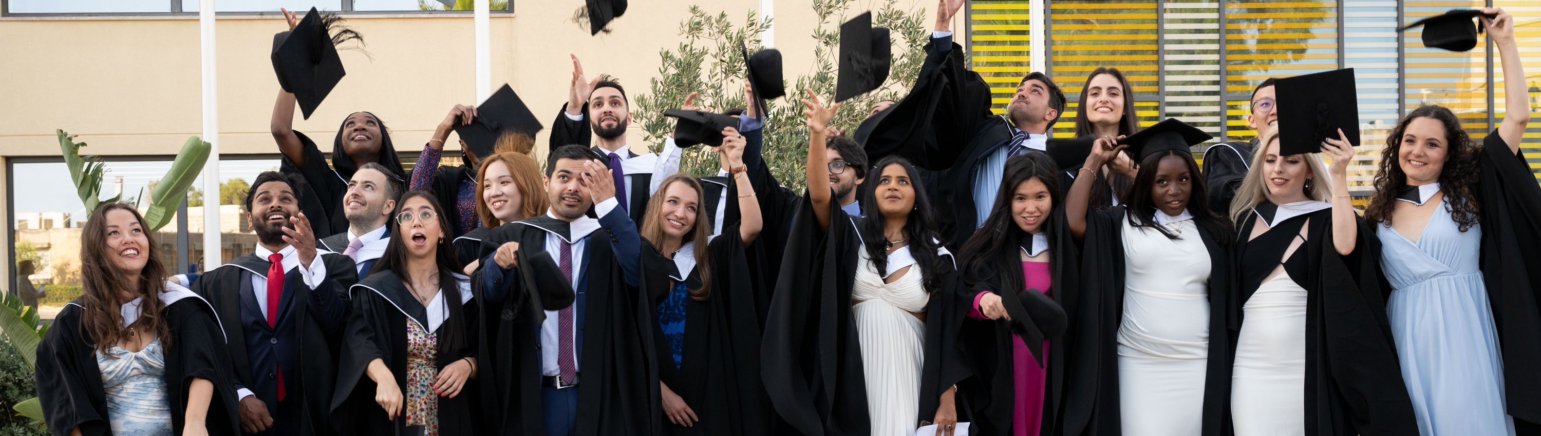 Students graduating from the MBBS programme at Queen Mary's Malta campus